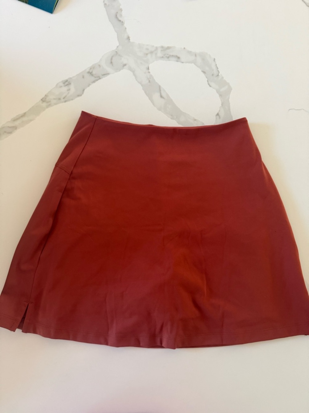 girlfriend collective Rust Red Skort